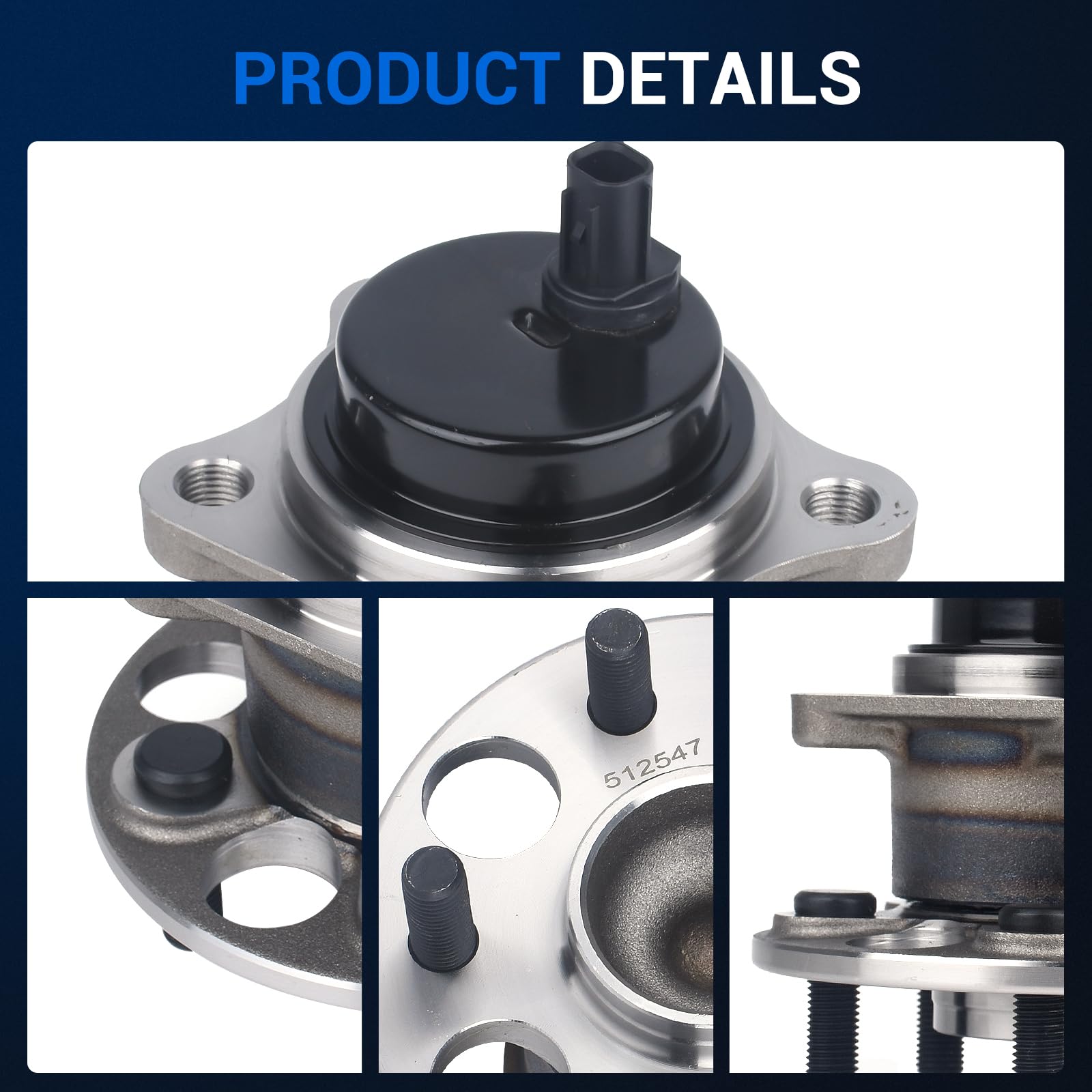 Amazon.com: Autoround Pair 512547 Rear Wheel Bearing and Hub